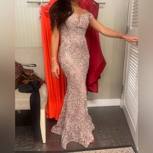 Special occasion long fitted dress